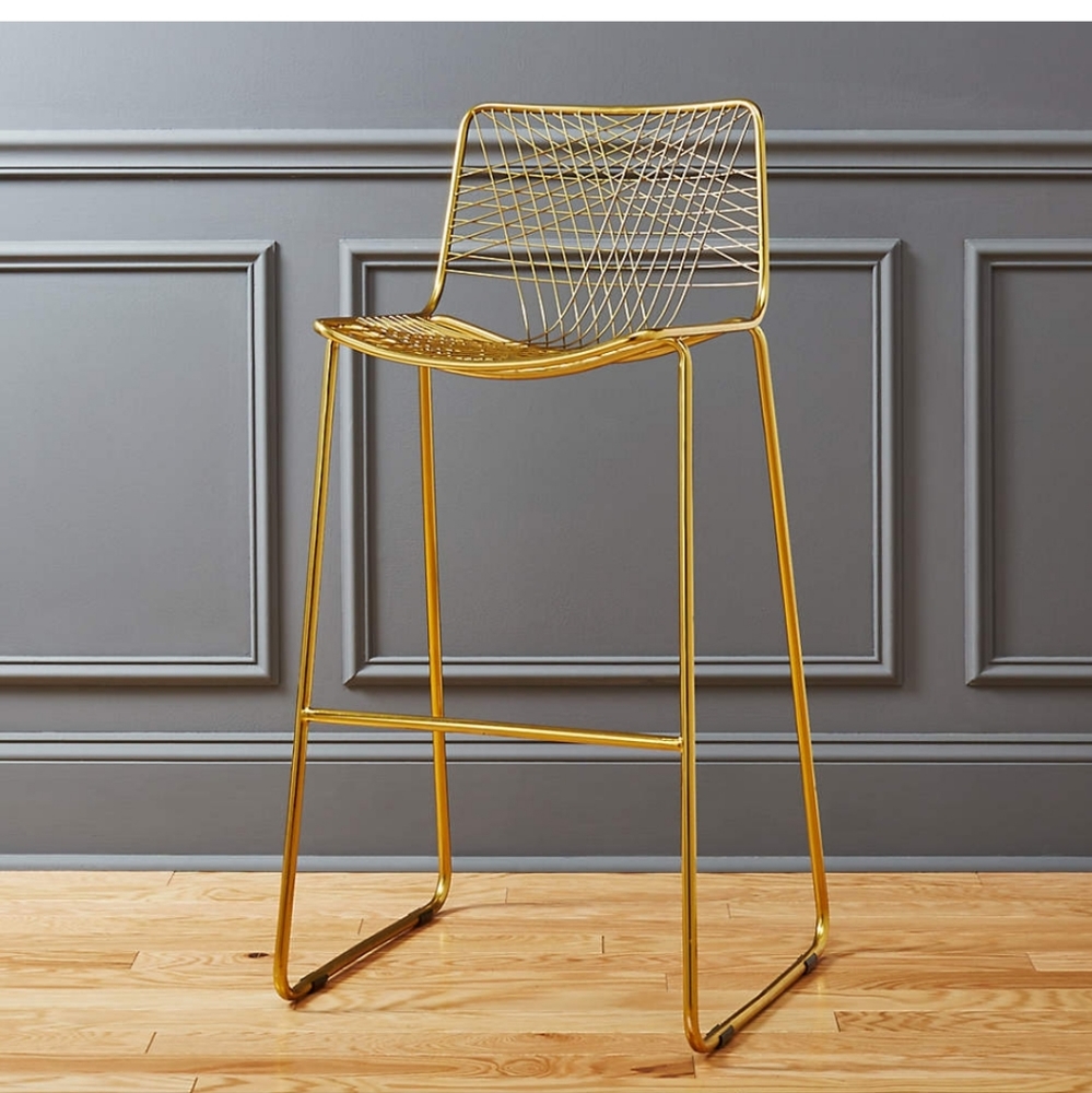 New CB2 Brass Bar Stools